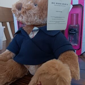Burberry Teddy Bear with Black Shirt